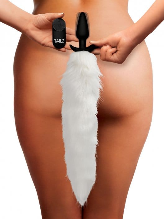 sex toy distributing.com Anal Vibrating White Fox Tail