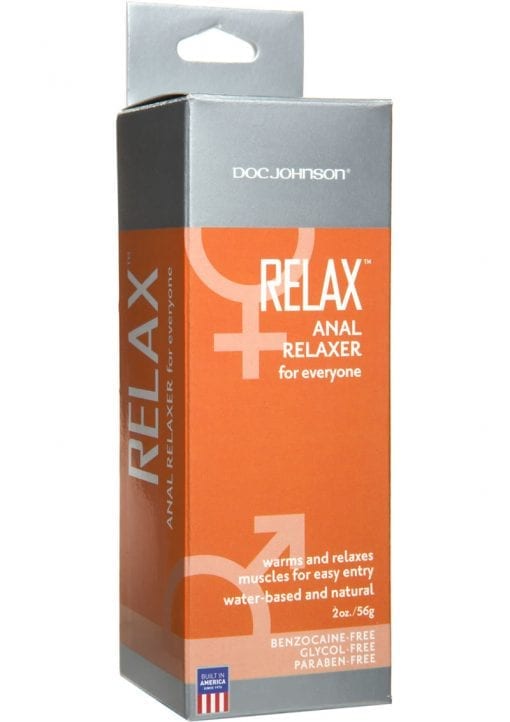 wholesale adulttoys LUBRICANTS Relax Anal Relaxer For Everyone Water Based Lubricant (Boxed) 2oz