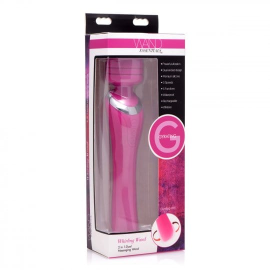 sex toy distributing.com wand Whirling Wand 2 in 1 Silicone Vibrating Dual Massage Wand